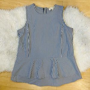 Michael Kors White Striped All Day Wear Blouse S